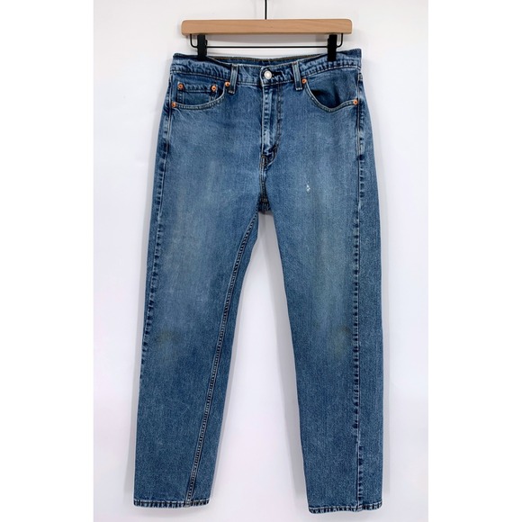 Levi's Other - Levis 505 Jeans Mens 33x32 Blue Straight Leg Workwear Distressed Denim Pants